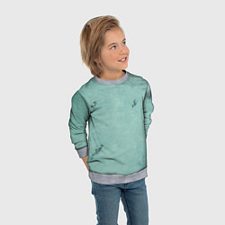 Свитшот детский Лагуна sea, цвет: 3D-меланж — фото 2