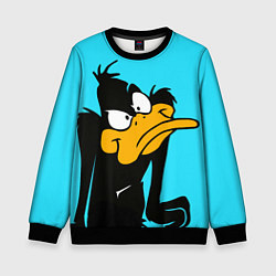 Свитшот детский Даффи Дак, цвет: 3D-черный