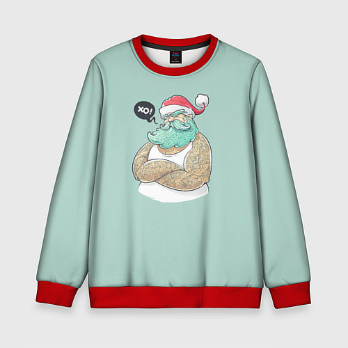 Детский свитшот Современный дед мороз / 3D-Красный – фото 1