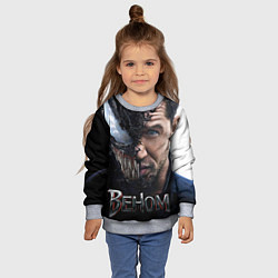 Свитшот детский Веном - Том Харди, цвет: 3D-меланж — фото 2