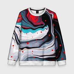 Детский свитшот Флюид арт абстракция