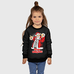 Свитшот детский Дед мороз веселый, цвет: 3D-черный — фото 2