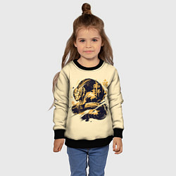 Свитшот детский Арт черной змеи, цвет: 3D-черный — фото 2