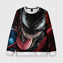 Свитшот детский Веном с языком, цвет: 3D-белый