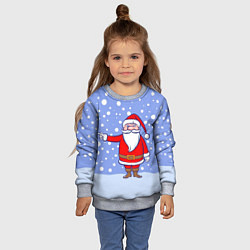 Свитшот детский Удивленный Санта Клаус, цвет: 3D-меланж — фото 2