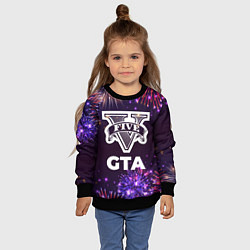 Свитшот детский Праздничный GTA, цвет: 3D-черный — фото 2