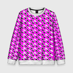Детский свитшот Чёрно-белые фигуры на розовом фоне