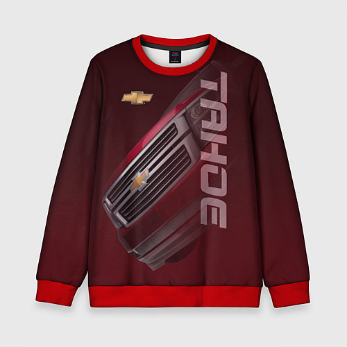 Детский свитшот Chevrolet Tahoe / 3D-Красный – фото 1