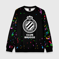 Свитшот детский Club Brugge конфети, цвет: 3D-черный