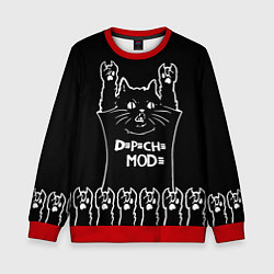 Свитшот детский Depeche Mode: cat rock, цвет: 3D-красный