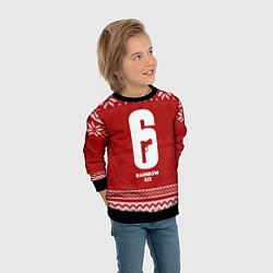 Свитшот детский Новогодний Rainbow Six, цвет: 3D-черный — фото 2