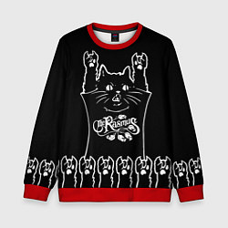 Свитшот детский The Rasmus: cat rock, цвет: 3D-красный