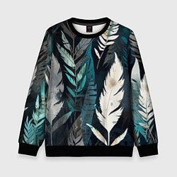 Детский свитшот Перья и листья