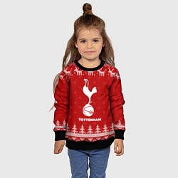 Свитшот детский Новогодний Tottenham с оленями, цвет: 3D-черный — фото 2