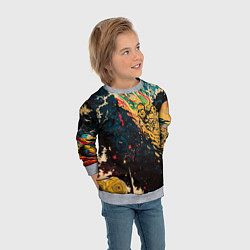 Свитшот детский Абстракция ктулху - нейросеть, цвет: 3D-меланж — фото 2
