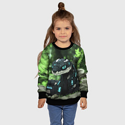 Свитшот детский Cyberpunk snake, цвет: 3D-черный — фото 2