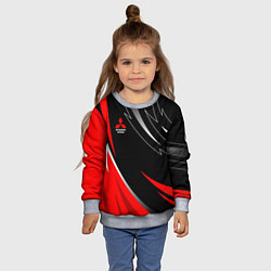 Свитшот детский Mitsubishi - red and black, цвет: 3D-меланж — фото 2