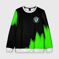 Детский свитшот Skoda краски зеленые