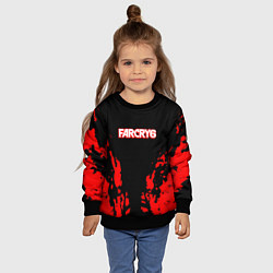 Свитшот детский Farcry6 краски красные, цвет: 3D-черный — фото 2