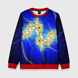 Свитшот детский Фрактальный узор мерцание, цвет: 3D-красный