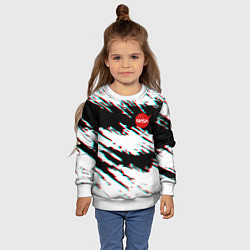 Свитшот детский Nasa glitch color, цвет: 3D-белый — фото 2