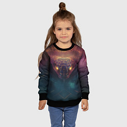 Свитшот детский Магическая змея с горящими глазами, цвет: 3D-черный — фото 2