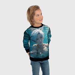 Свитшот детский Парень в бассеине, цвет: 3D-черный — фото 2