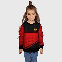 Свитшот детский Россия герб геометрия, цвет: 3D-черный — фото 2