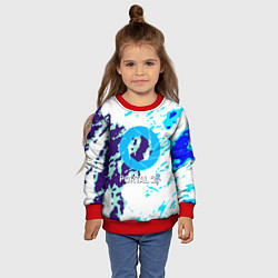 Свитшот детский Portal краски синие, цвет: 3D-красный — фото 2