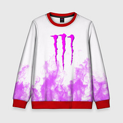 Свитшот детский Monster energy neon flame, цвет: 3D-красный