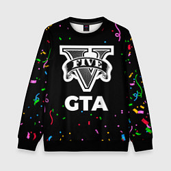 Свитшот детский GTA конфети, цвет: 3D-черный