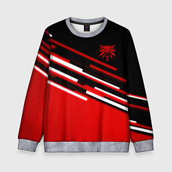 Детский свитшот Ведьмак полосы геометрия