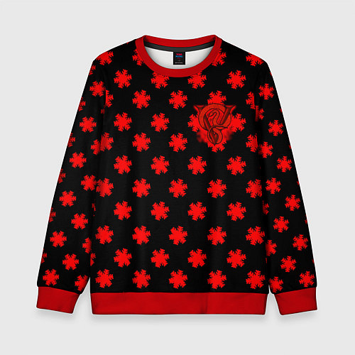 Детский свитшот Bullet for my valentine pattern / 3D-Красный – фото 1