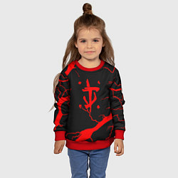 Свитшот детский Doom storm steel, цвет: 3D-красный — фото 2