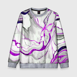 Детский свитшот Фиолетово-белый мрамор