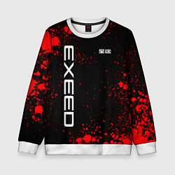 Детский свитшот Exeed - красные брызги краски