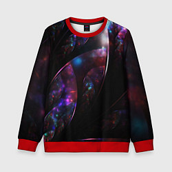 Свитшот детский Неоновая психоделика абстракция, цвет: 3D-красный