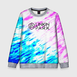 Свитшот детский Linkin park rock краски, цвет: 3D-меланж