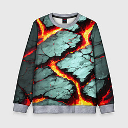 Свитшот детский Треснувший камень жёлтый, цвет: 3D-меланж