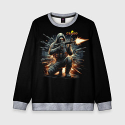 Свитшот детский Counter Strike - cool stormtrooper, цвет: 3D-меланж