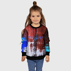 Свитшот детский Ржавчина красно-белая, цвет: 3D-черный — фото 2