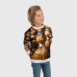 Свитшот детский Дикие утки, цвет: 3D-белый — фото 2