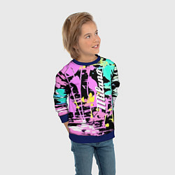 Свитшот детский Color expressive abstraction - Milano, цвет: 3D-синий — фото 2