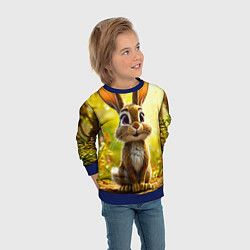 Свитшот детский Зайчишка, цвет: 3D-синий — фото 2