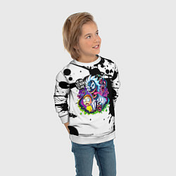 Свитшот детский Venom-Rick and Morty - blots, цвет: 3D-белый — фото 2