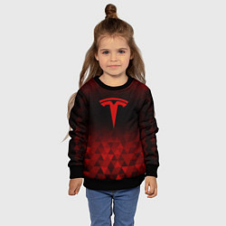 Свитшот детский Tesla red poly, цвет: 3D-черный — фото 2