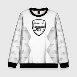 Свитшот детский Arsenal white poly, цвет: 3D-черный