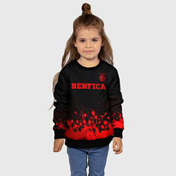 Свитшот детский Benfica - red gradient посередине, цвет: 3D-черный — фото 2