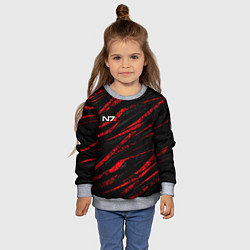Свитшот детский N7 - красный камуфляж, цвет: 3D-меланж — фото 2