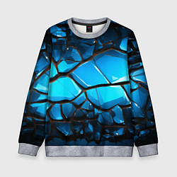 Детский свитшот Синяя текстура объемных плит